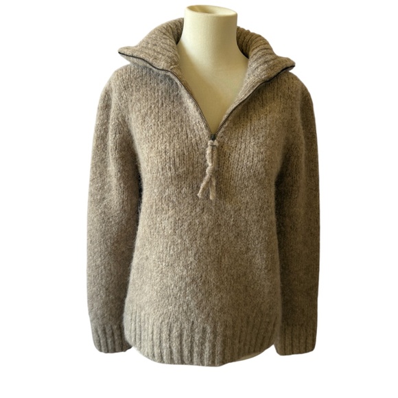 J MCLAUGHLIN MORITZ ALPACA BLEND KNIT 1/4 ZIP SWEATER LS SOFT COZY COMFY CHIC S - Picture 2 of 10